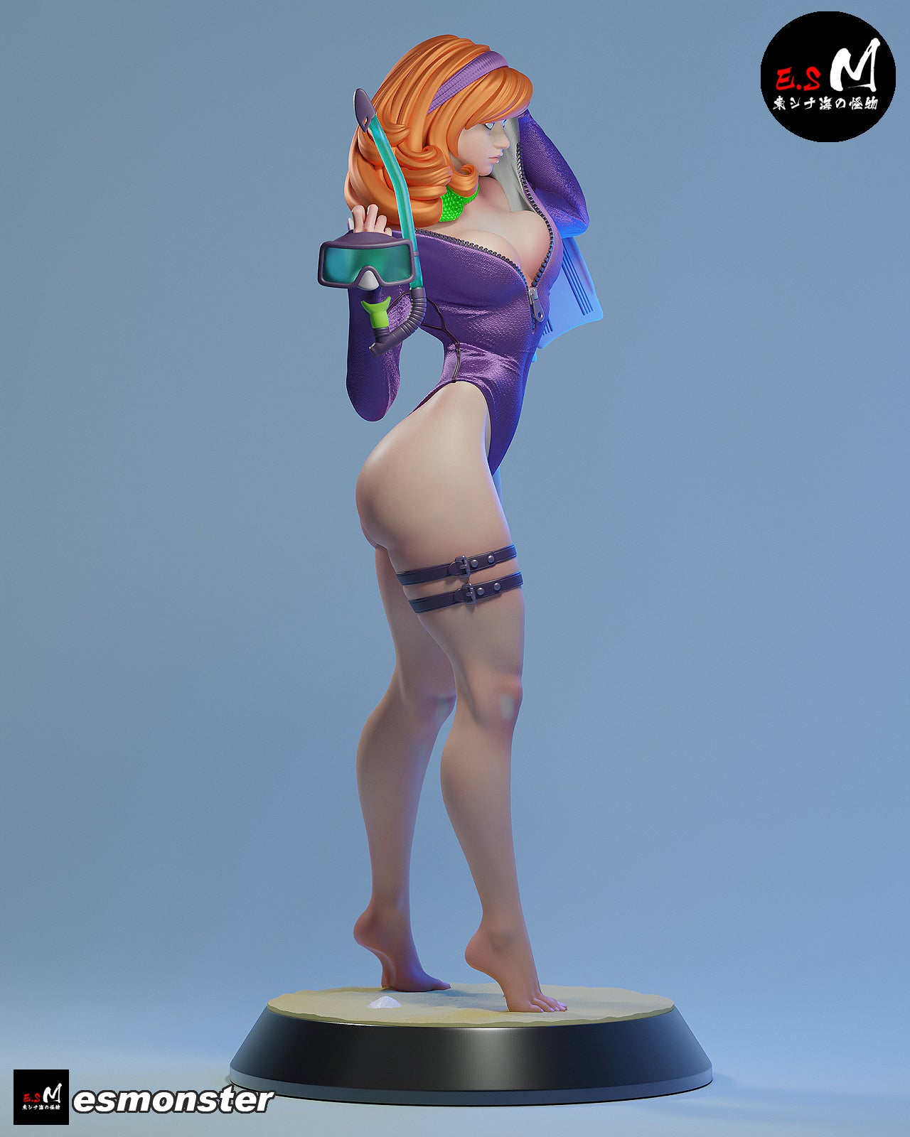 Daphne Snorkel Style Scooby-Doo Cartoon Unpainted Resin Garage Kit (1/6-1/12)