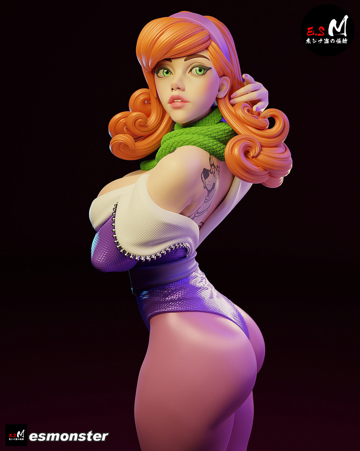 Daphne Backless Style Scooby-Doo Cartoon Unpainted Resin Garage Kit (1/6-1/12)