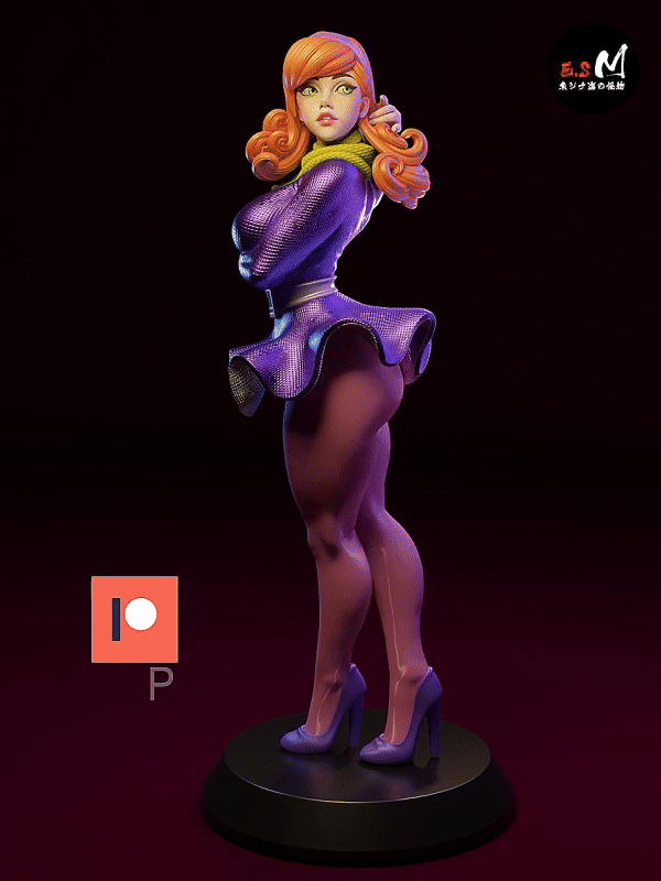 Daphne Backless Style Scooby-Doo Cartoon Unpainted Resin Garage Kit (1/6-1/12)