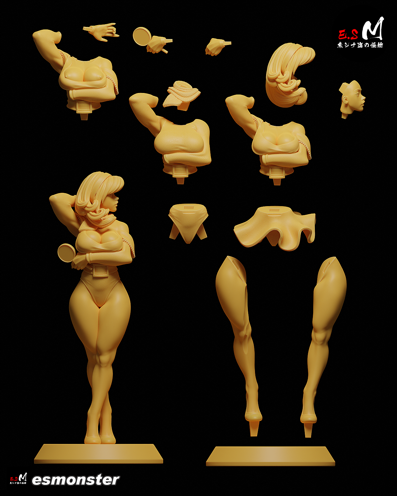 Daphne Backless Style Scooby-Doo Cartoon Unpainted Resin Garage Kit (1/6-1/12)