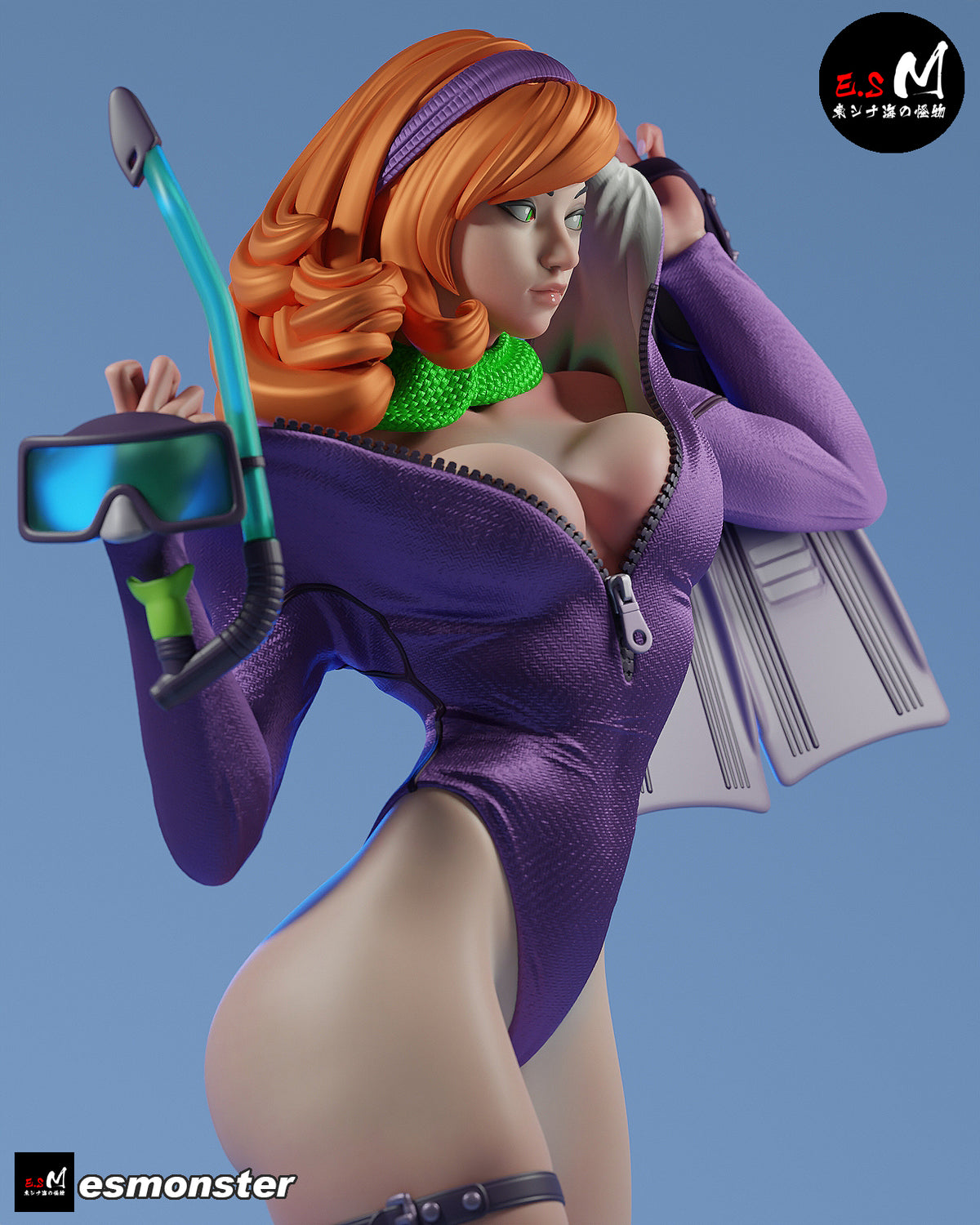 Daphne Snorkel Style Scooby-Doo Cartoon Unpainted Resin Garage Kit (1/6-1/12)