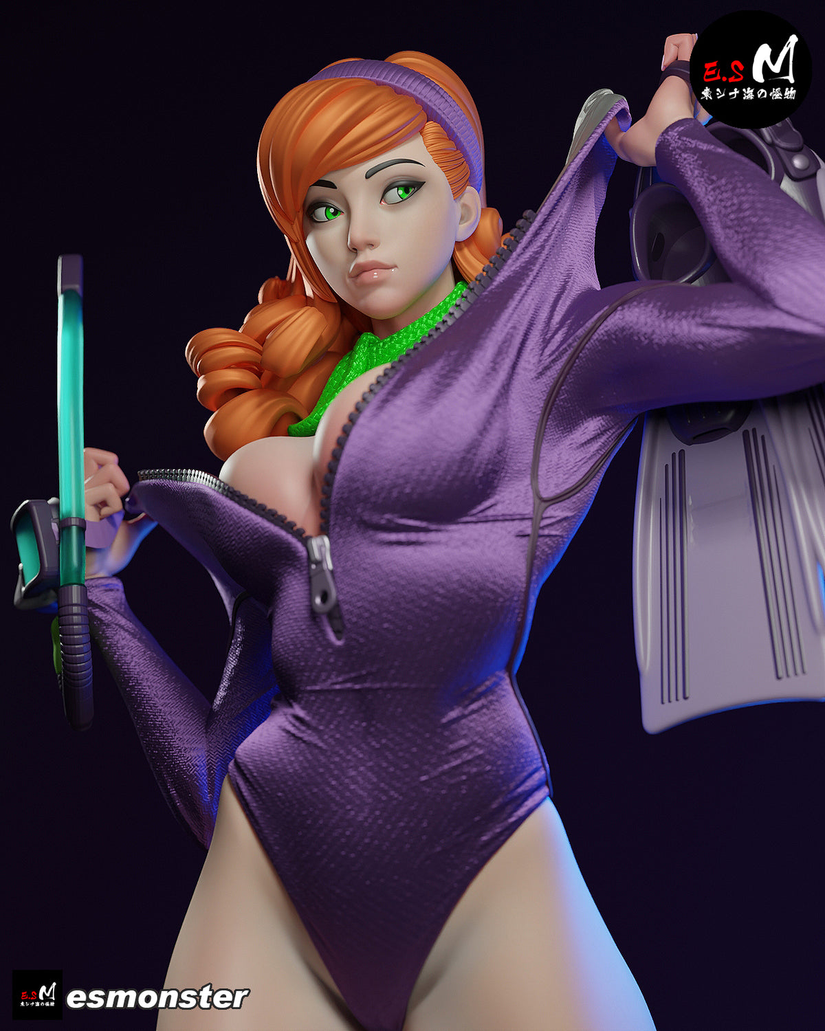 Daphne Snorkel Style Scooby-Doo Cartoon Unpainted Resin Garage Kit (1/6-1/12)