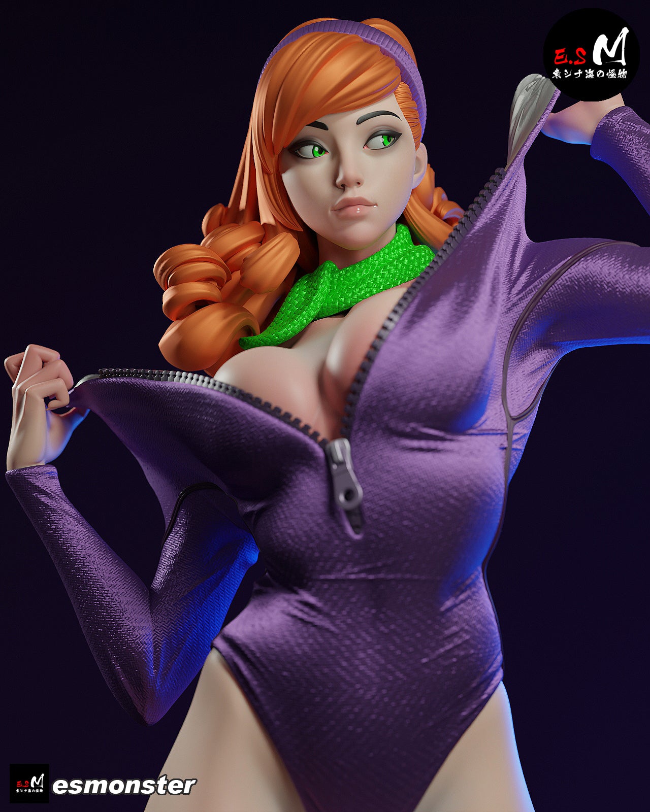 Daphne Snorkel Style Scooby-Doo Cartoon Unpainted Resin Garage Kit (1/6-1/12)