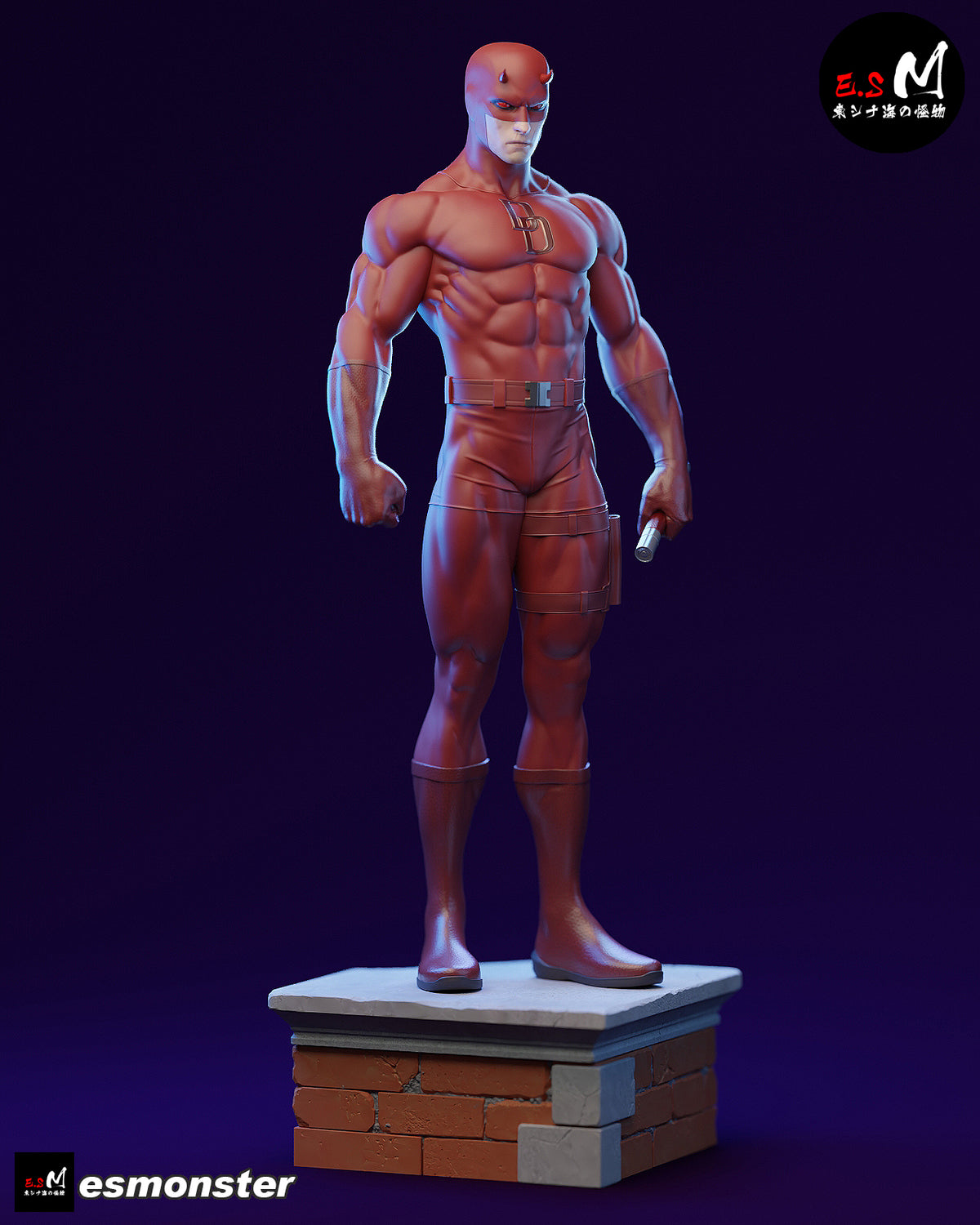Battle-Worn Daredevil Style Marvel Unpainted Resin Garage Kit (1/6-1/12)