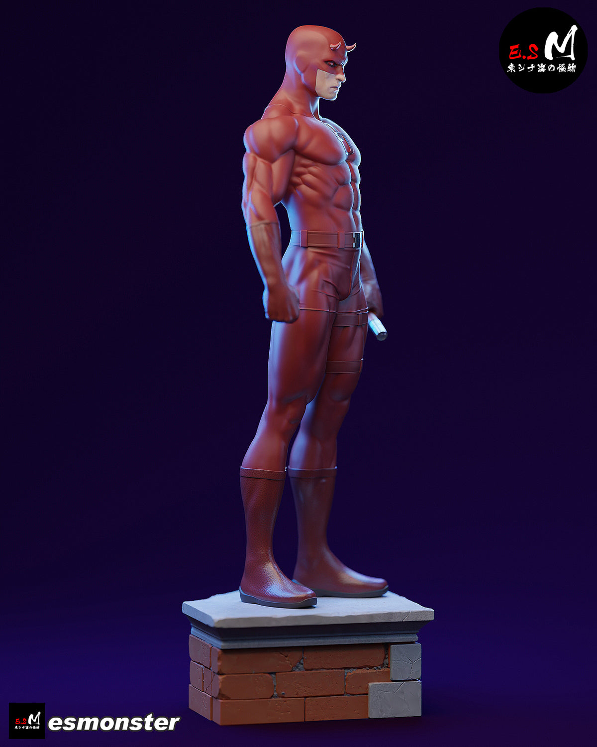 Battle-Worn Daredevil Style Marvel Unpainted Resin Garage Kit (1/6-1/12)