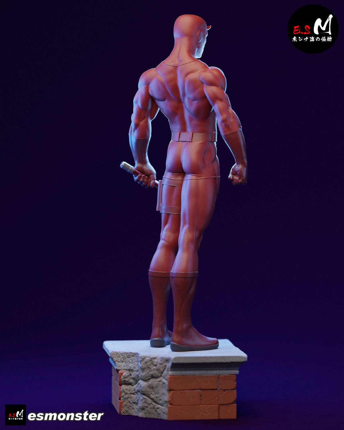 Battle-Worn Daredevil Style Marvel Unpainted Resin Garage Kit (1/6-1/12)