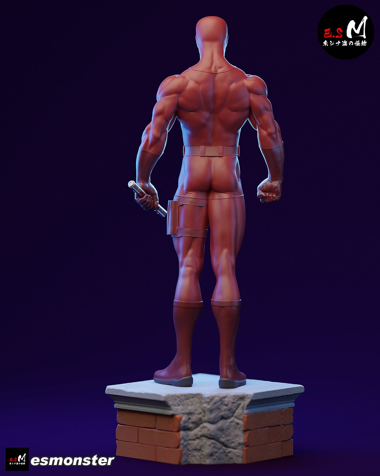 Battle-Worn Daredevil Style Marvel Unpainted Resin Garage Kit (1/6-1/12)