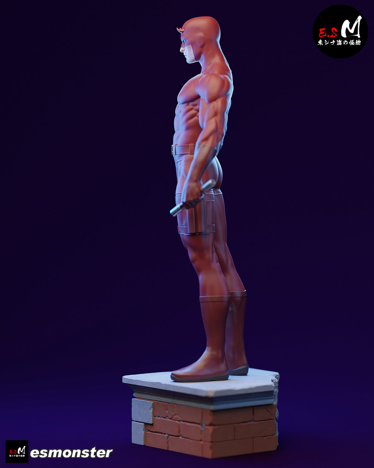 Battle-Worn Daredevil Style Marvel Unpainted Resin Garage Kit (1/6-1/12)