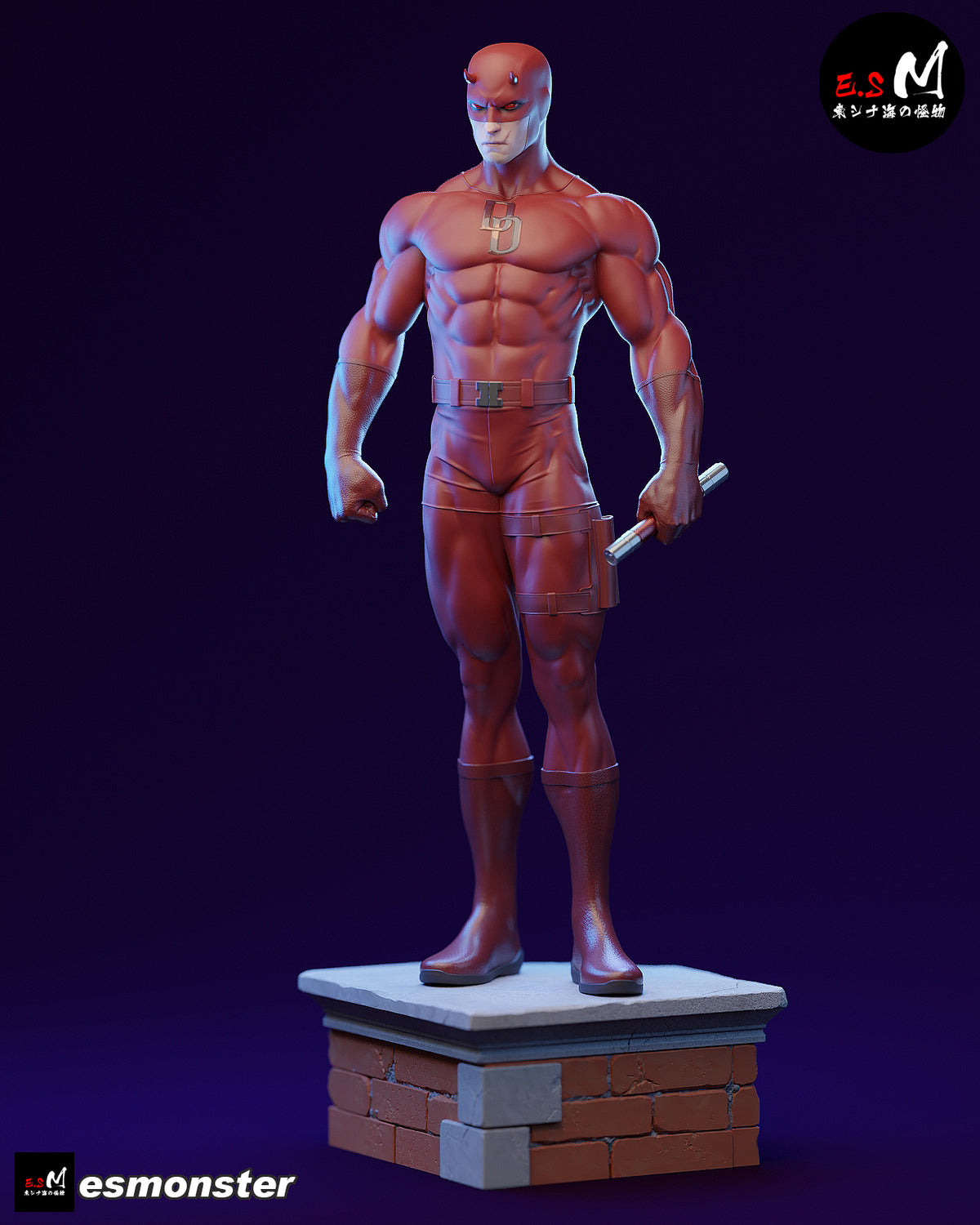 Battle-Worn Daredevil Style Marvel Unpainted Resin Garage Kit (1/6-1/12)
