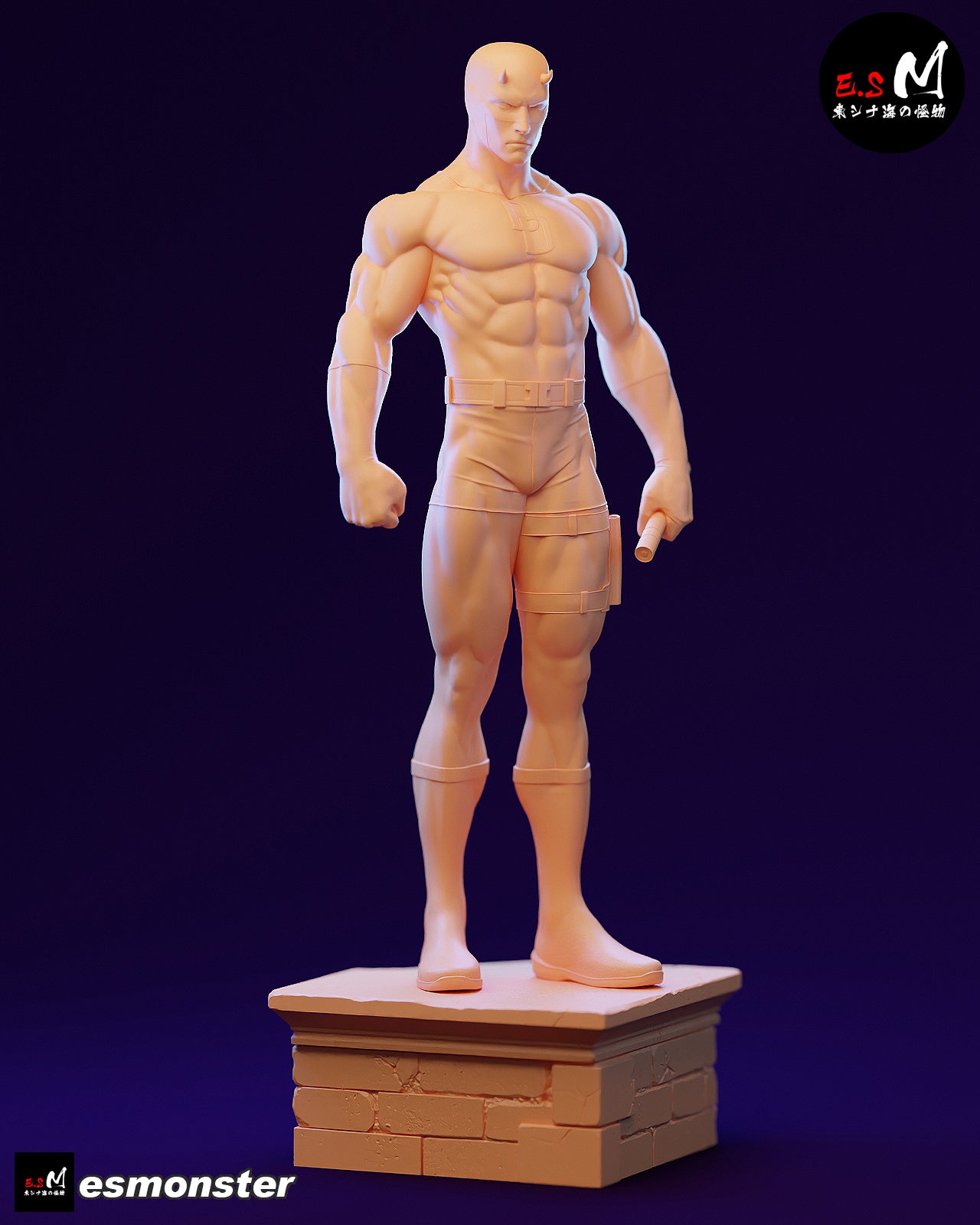 Battle-Worn Daredevil Style Marvel Unpainted Resin Garage Kit (1/6-1/12)