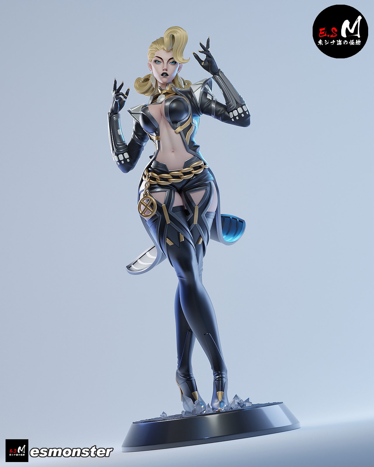 Emma Frost Attack Style X-Men Unpainted Resin Garage Model Kit (1/6-1/12)