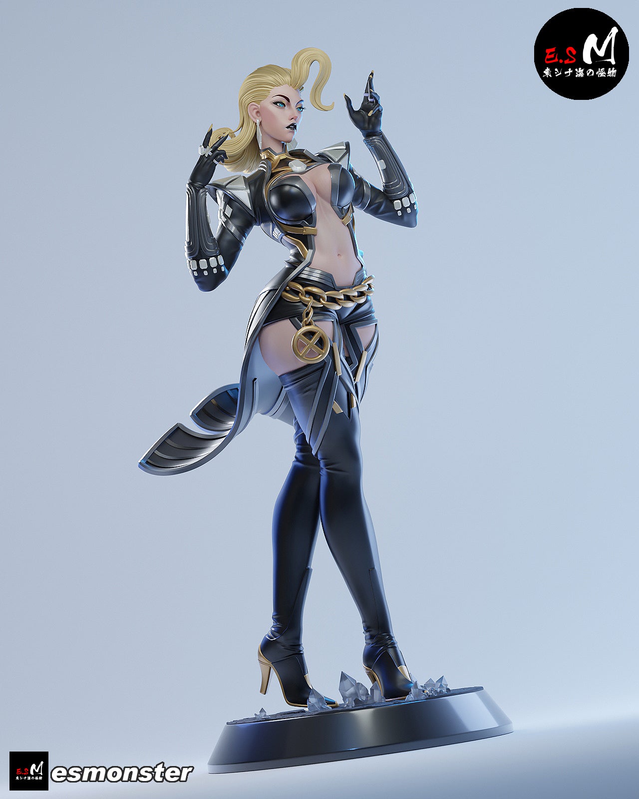 Emma Frost Attack Style X-Men Unpainted Resin Garage Model Kit (1/6-1/12)