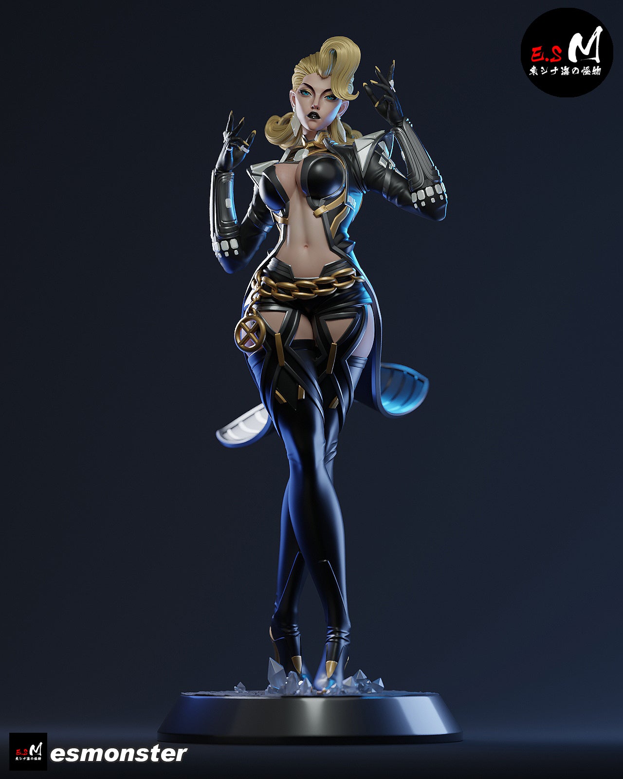 Emma Frost Attack Style X-Men Unpainted Resin Garage Model Kit (1/6-1/12)