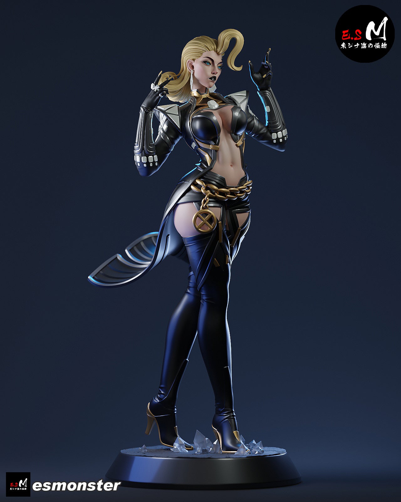 Emma Frost Attack Style X-Men Unpainted Resin Garage Model Kit (1/6-1/12)