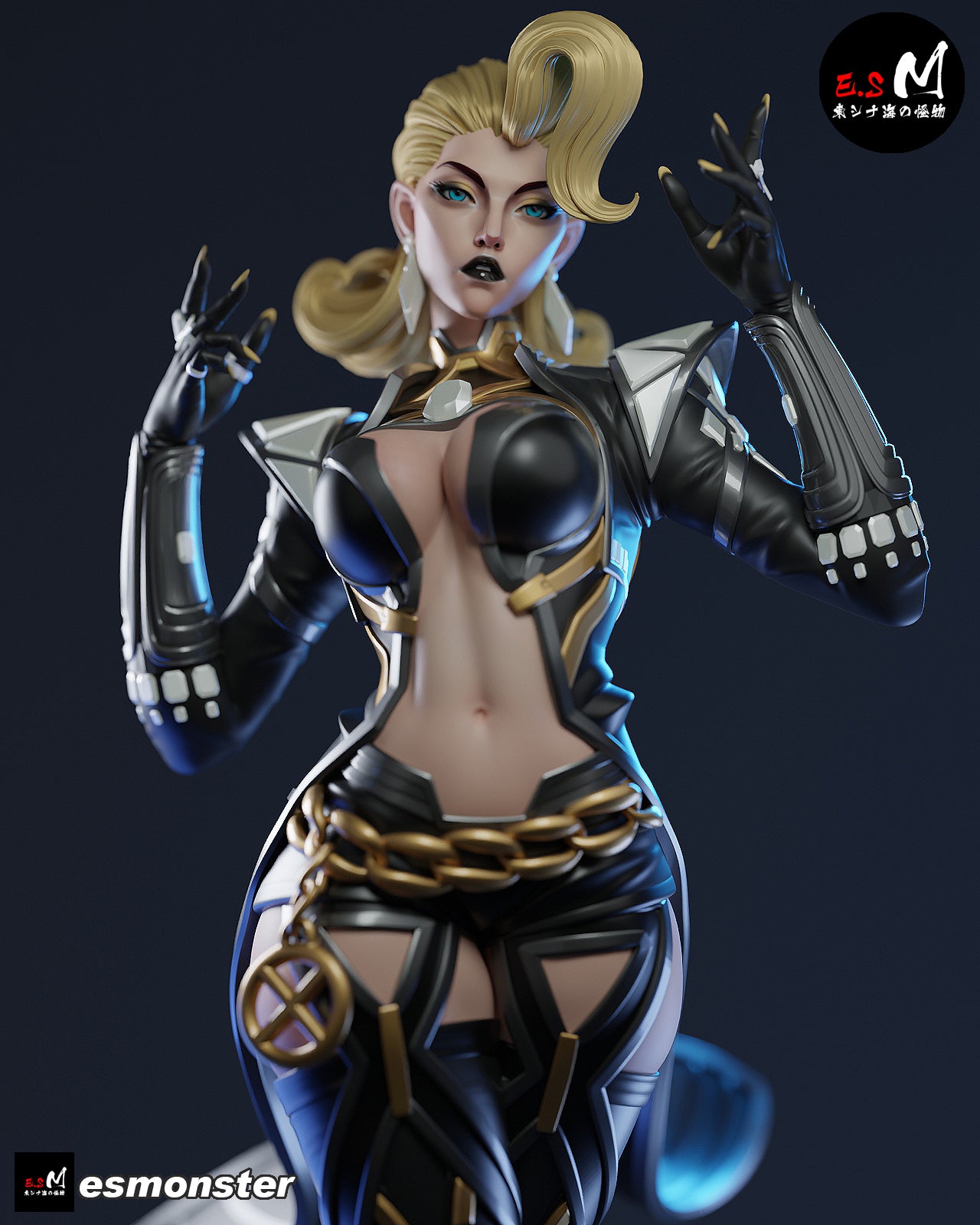 Emma Frost Attack Style X-Men Unpainted Resin Garage Model Kit (1/6-1/12)