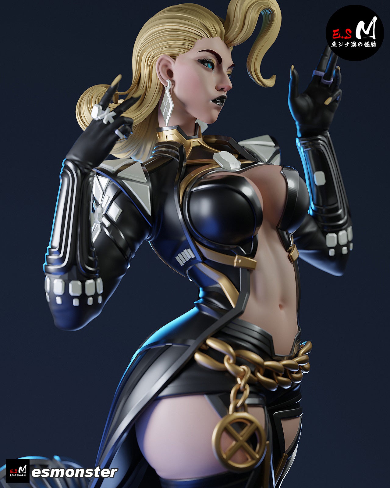 Emma Frost Attack Style X-Men Unpainted Resin Garage Model Kit (1/6-1/12)