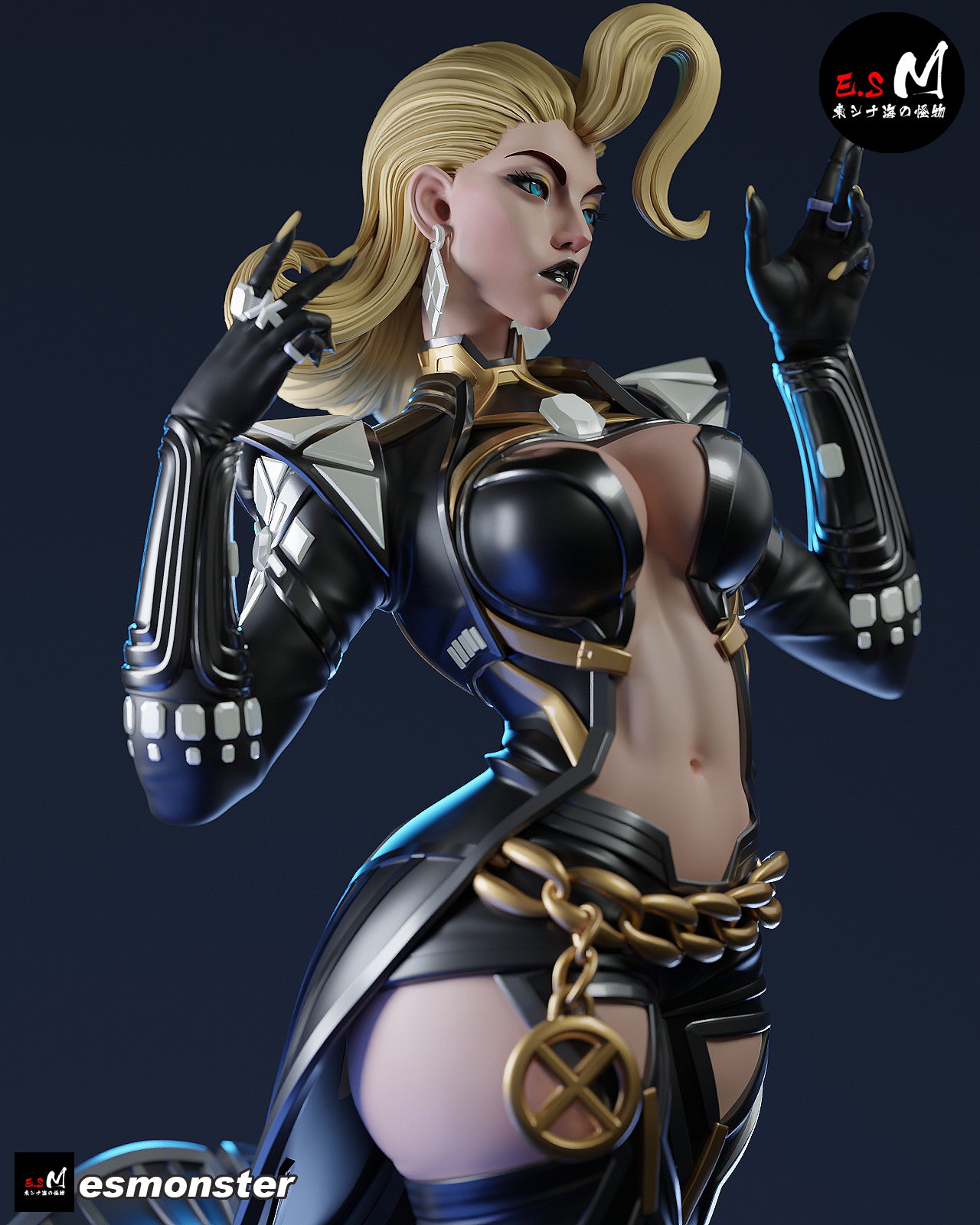 Emma Frost Attack Style X-Men Unpainted Resin Garage Model Kit (1/6-1/12)