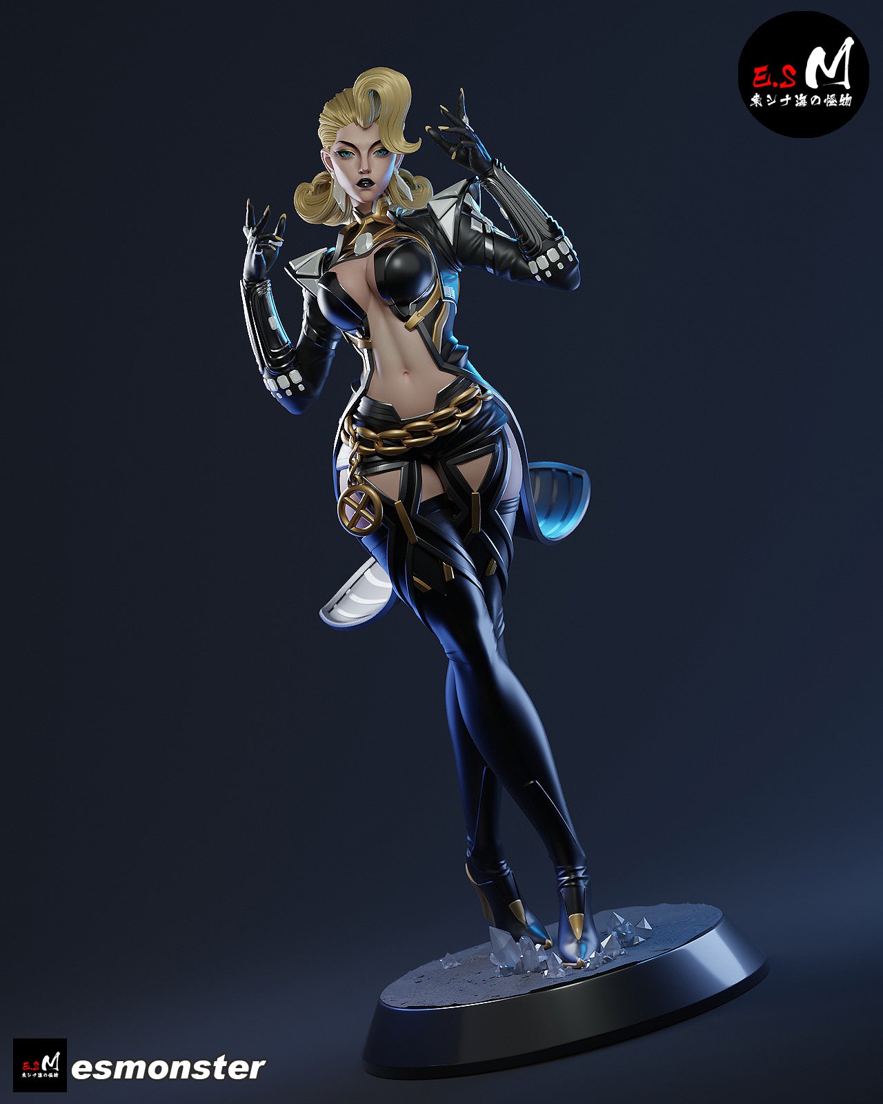 Emma Frost Attack Style X-Men Unpainted Resin Garage Model Kit (1/6-1/12)