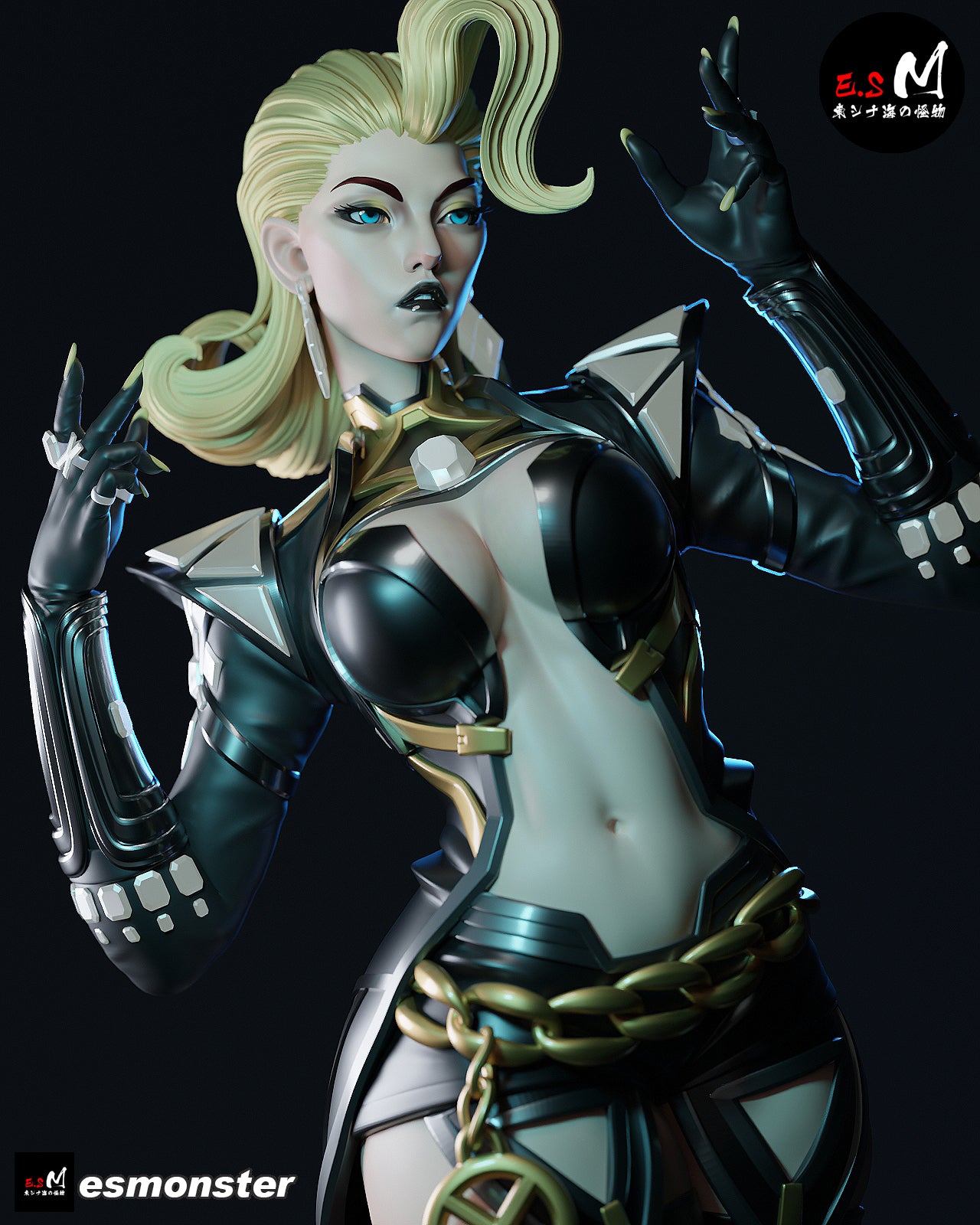 Emma Frost Attack Style X-Men Unpainted Resin Garage Model Kit (1/6-1/12)