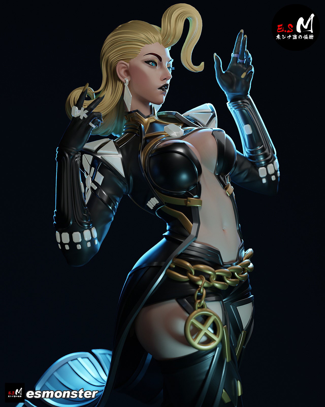 Emma Frost Attack Style X-Men Unpainted Resin Garage Model Kit (1/6-1/12)