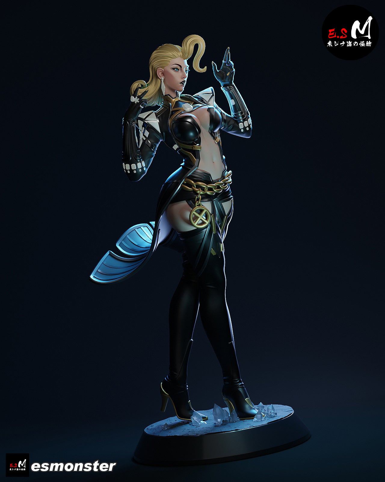 Emma Frost Attack Style X-Men Unpainted Resin Garage Model Kit (1/6-1/12)