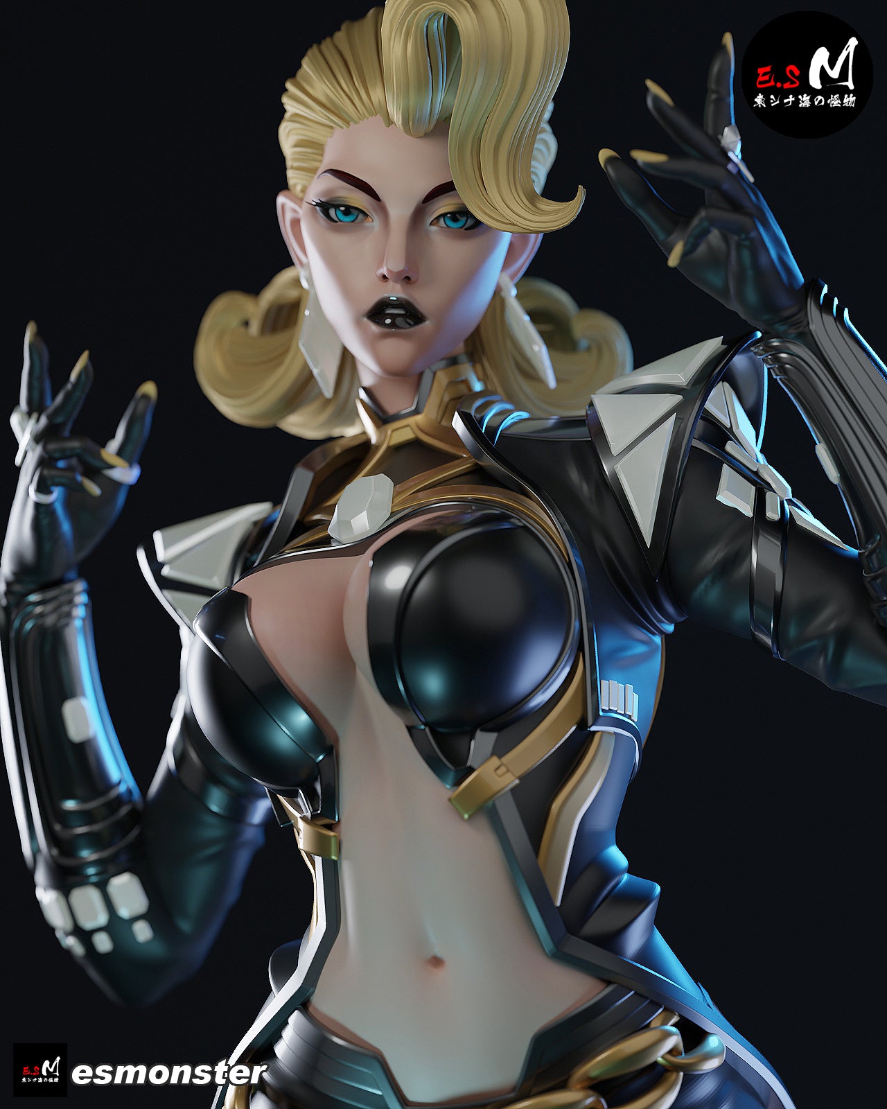 Emma Frost Attack Style X-Men Unpainted Resin Garage Model Kit (1/6-1/12)