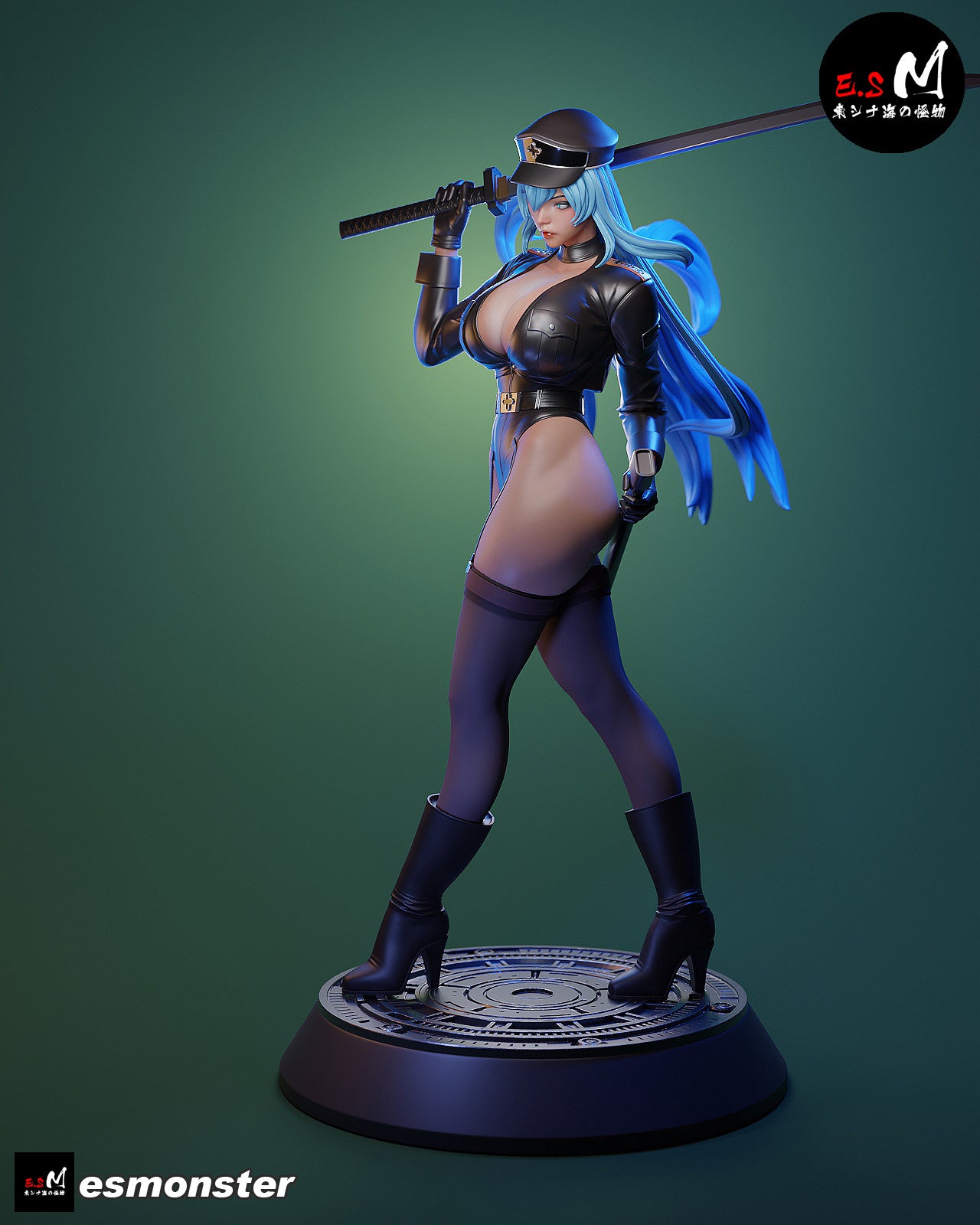 Esdeath Style Akame ga Kill Leather Suit Unpainted Resin Garage Kit (1/6-1/12)