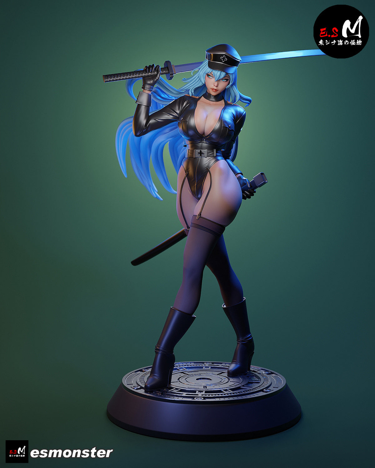 Esdeath Style Akame ga Kill Leather Suit Unpainted Resin Garage Kit (1/6-1/12)