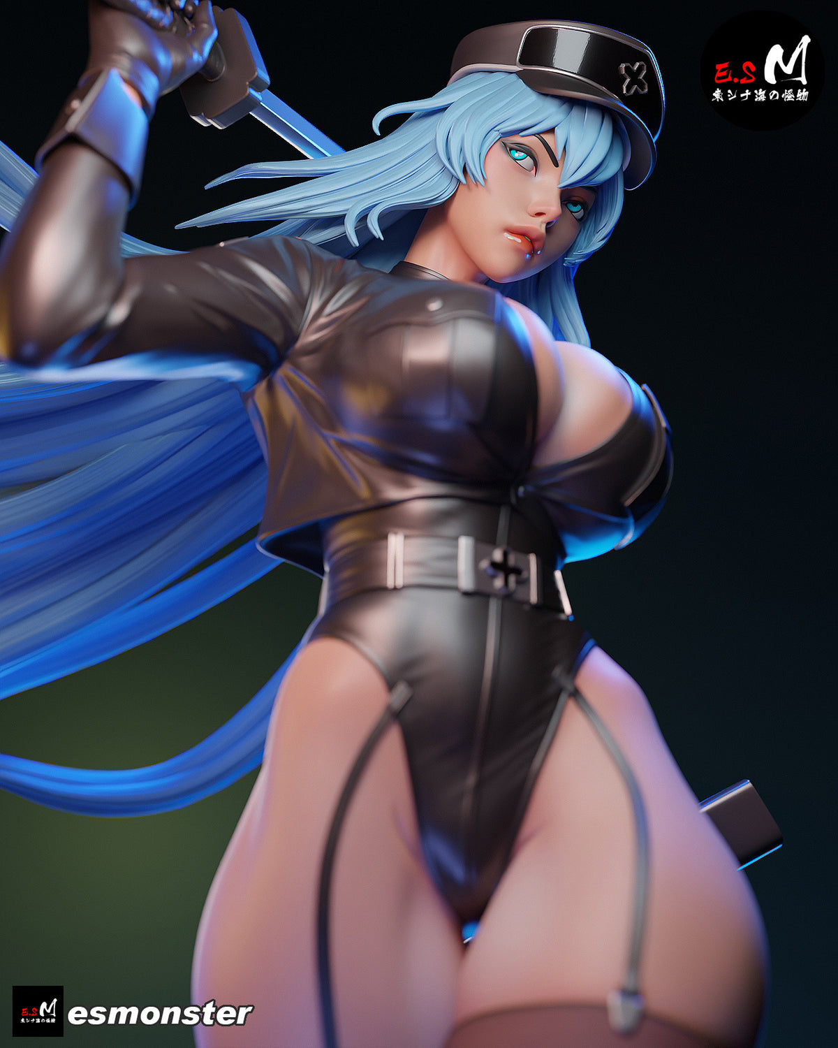 Esdeath Style Akame ga Kill Leather Suit Unpainted Resin Garage Kit (1/6-1/12)