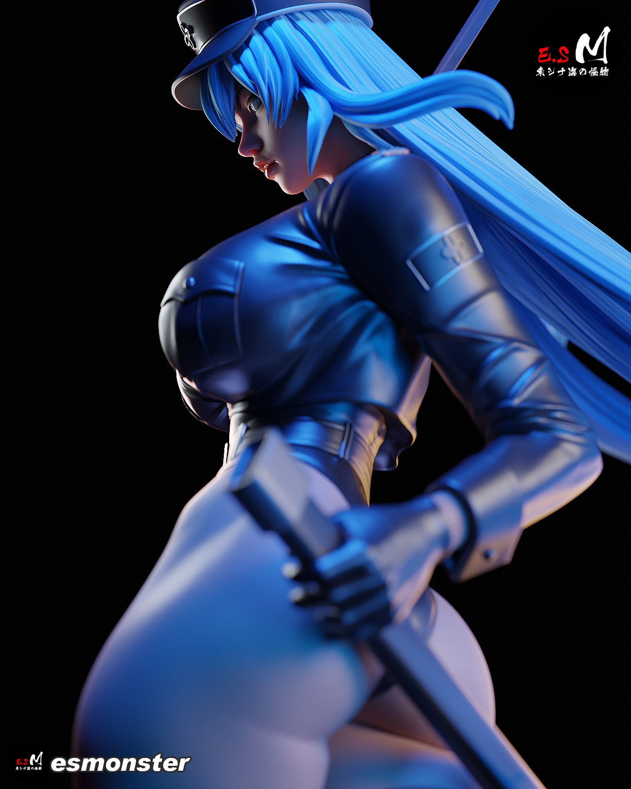 Esdeath Style Akame ga Kill Leather Suit Unpainted Resin Garage Kit (1/6-1/12)