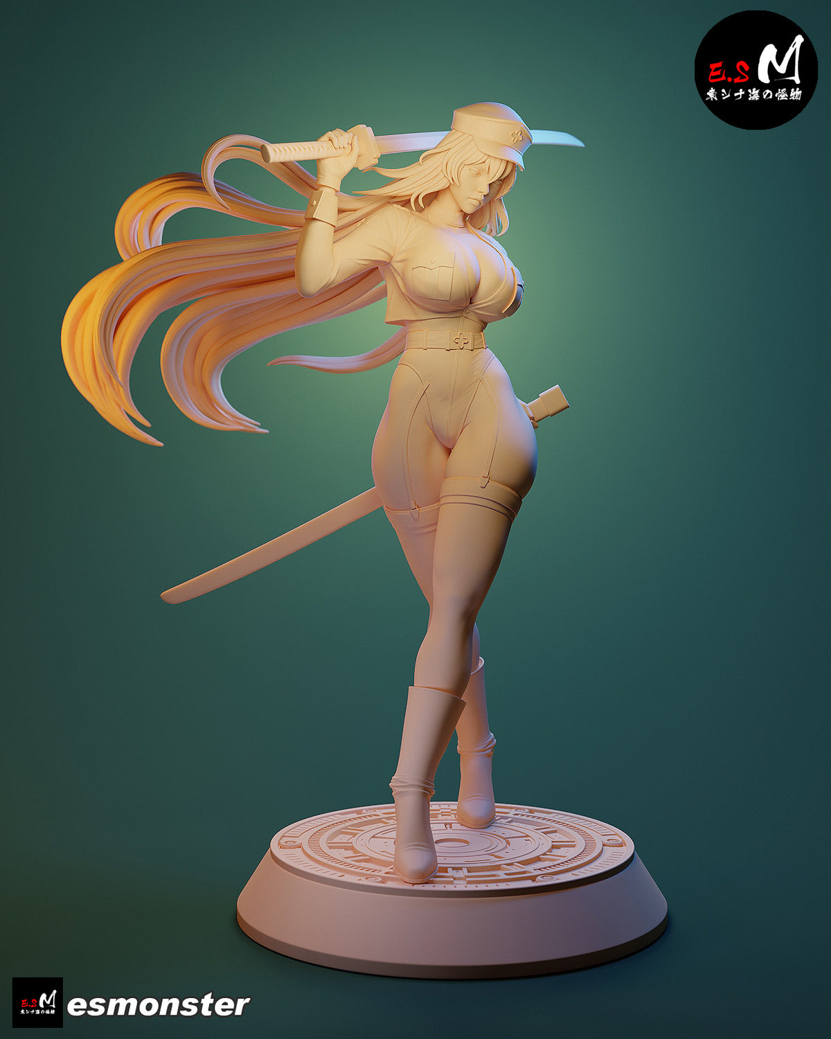 Esdeath Style Akame ga Kill Leather Suit Unpainted Resin Garage Kit (1/6-1/12)