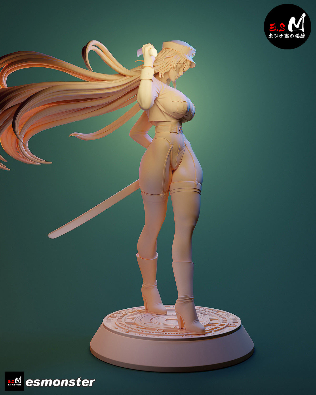 Esdeath Style Akame ga Kill Leather Suit Unpainted Resin Garage Kit (1/6-1/12)