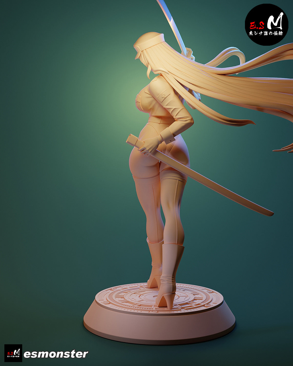 Esdeath Style Akame ga Kill Leather Suit Unpainted Resin Garage Kit (1/6-1/12)