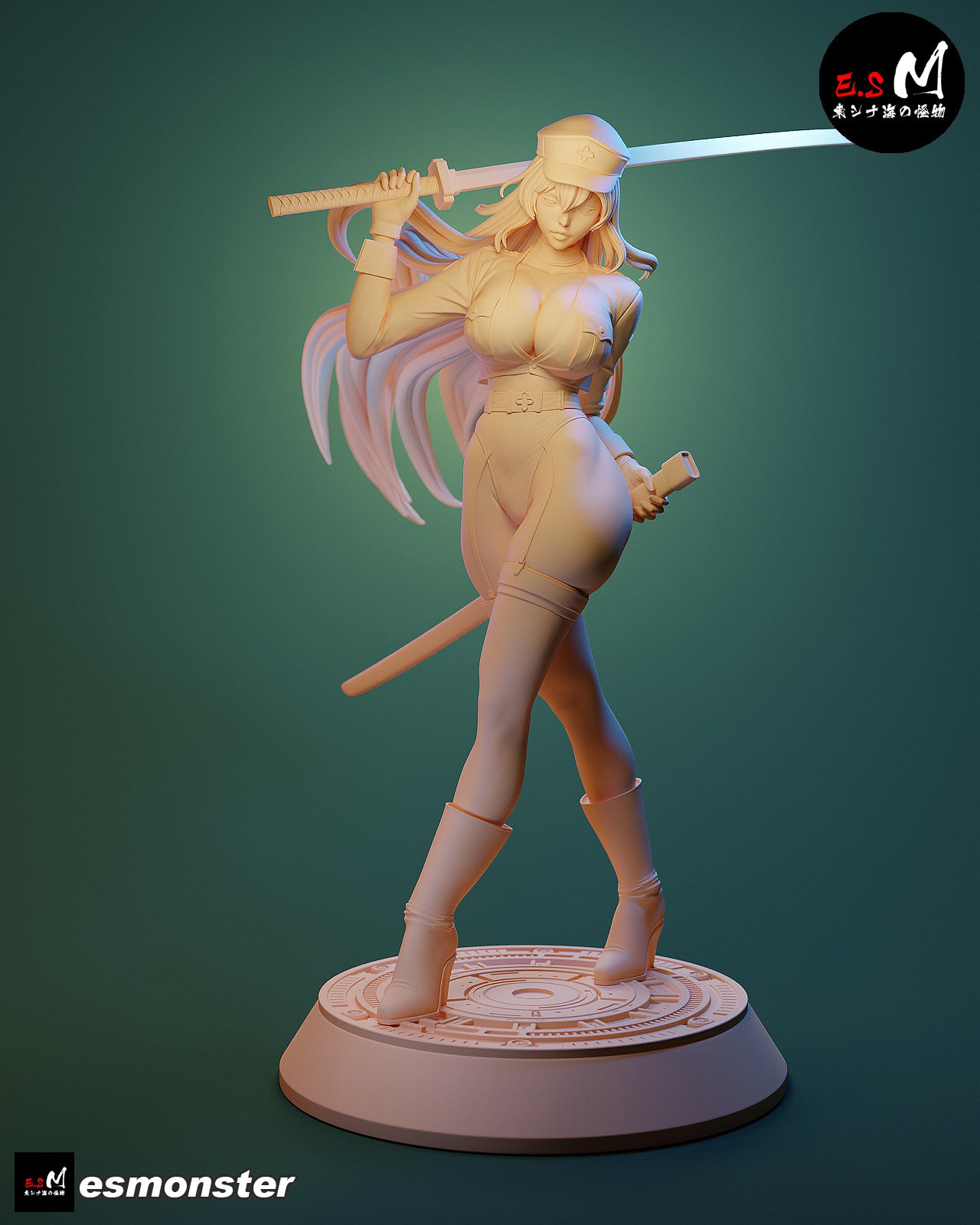 Esdeath Style Akame ga Kill Leather Suit Unpainted Resin Garage Kit (1/6-1/12)