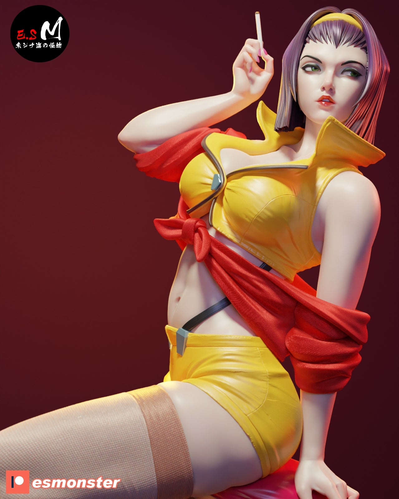 Faye Valentine Style Cowboy Bebop Anime Unpainted Resin Garage Kit (1/6-1/12)