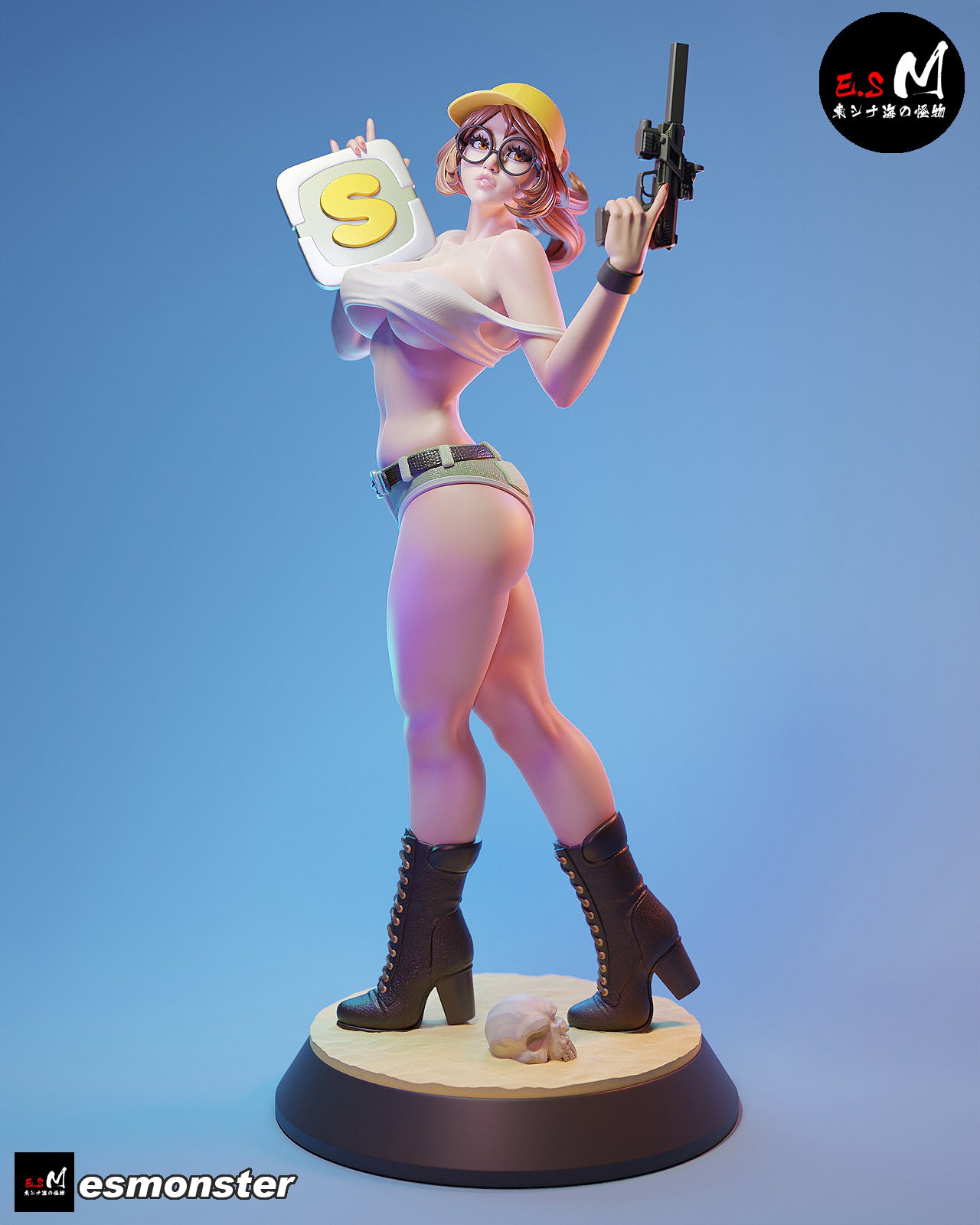 Fio Shotgun Power-Up Style Metal Slug Unpainted Resin Garage Model Kit (1/6-1/12