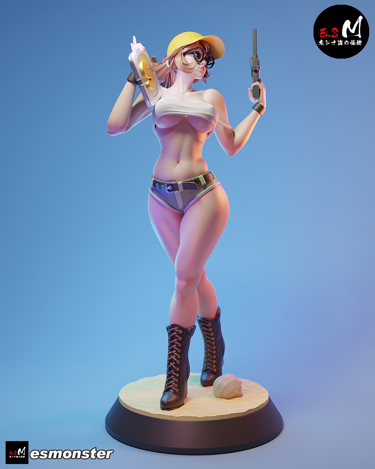 Fio Shotgun Power-Up Style Metal Slug Unpainted Resin Garage Model Kit (1/6-1/12