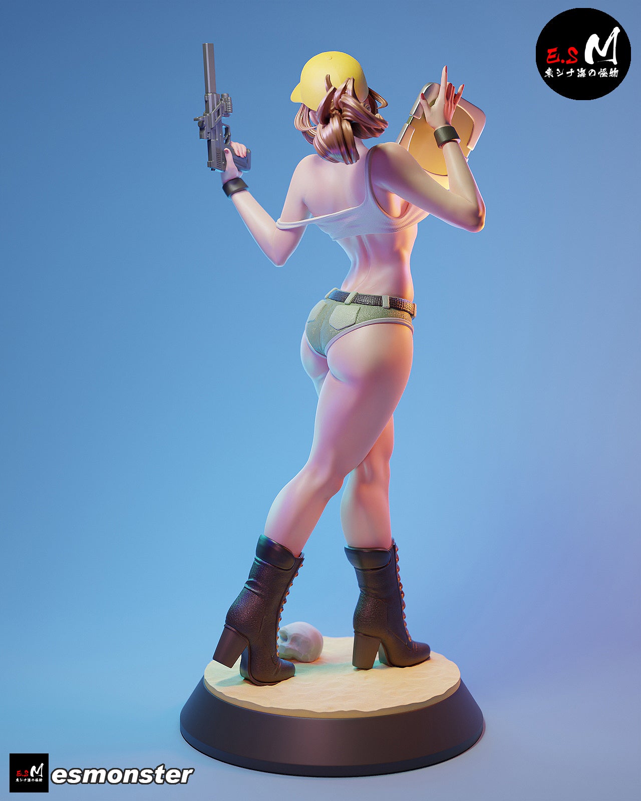 Fio Shotgun Power-Up Style Metal Slug Unpainted Resin Garage Model Kit (1/6-1/12