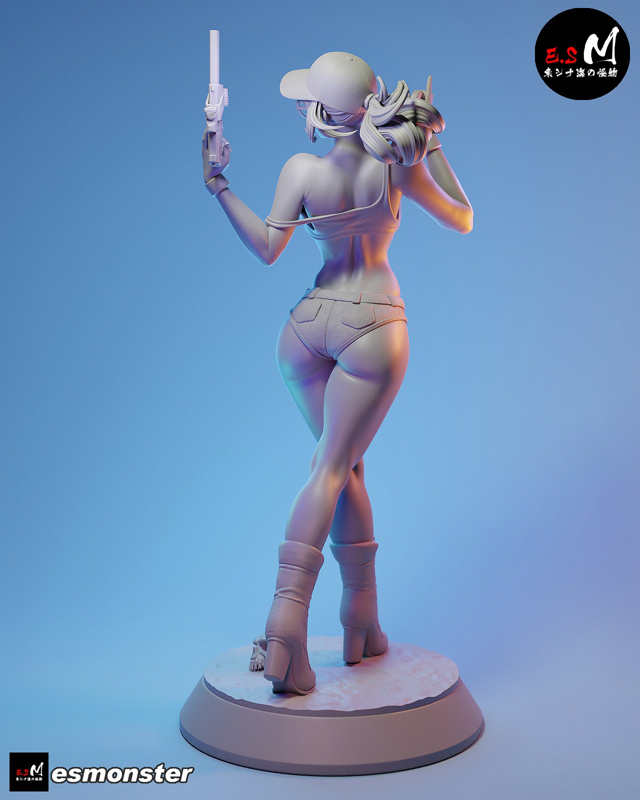 Fio Shotgun Power-Up Style Metal Slug Unpainted Resin Garage Model Kit (1/6-1/12