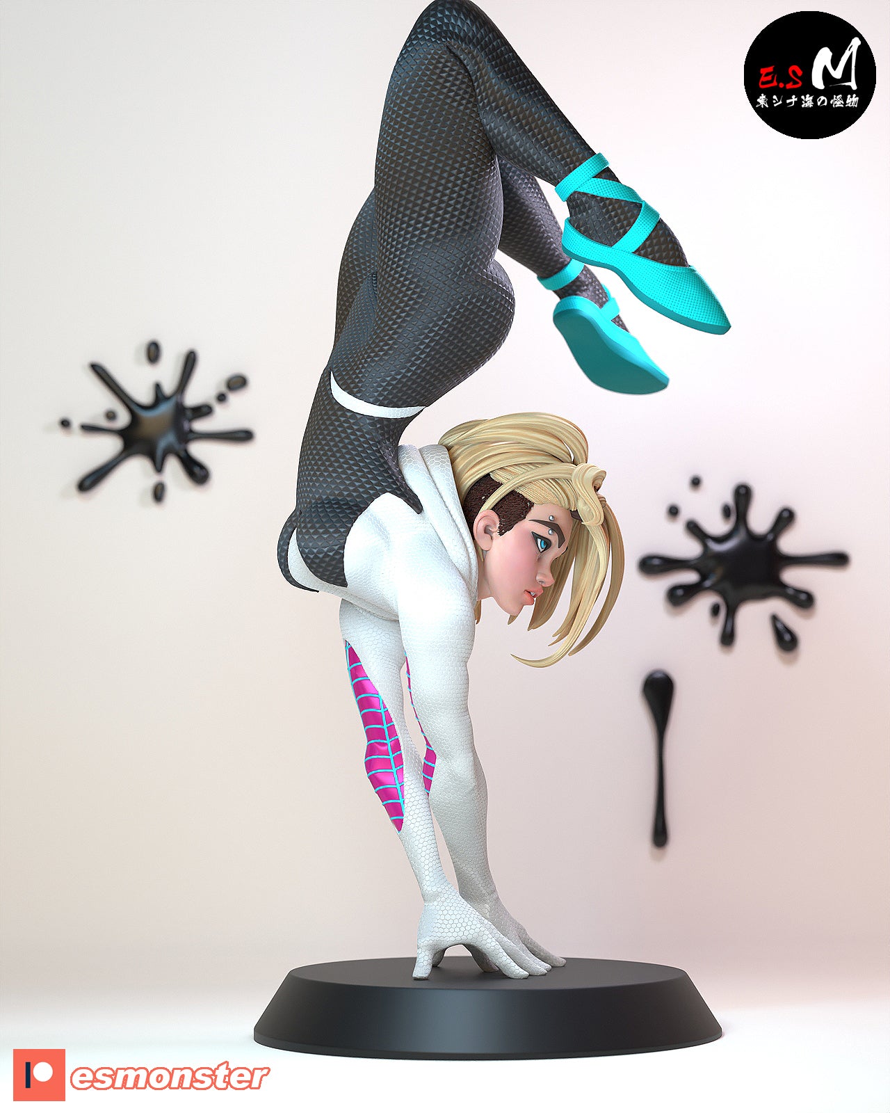 Spider-Gwen Handstand Style Marvel Unpainted Resin Garage Kit (1/6-1/12)