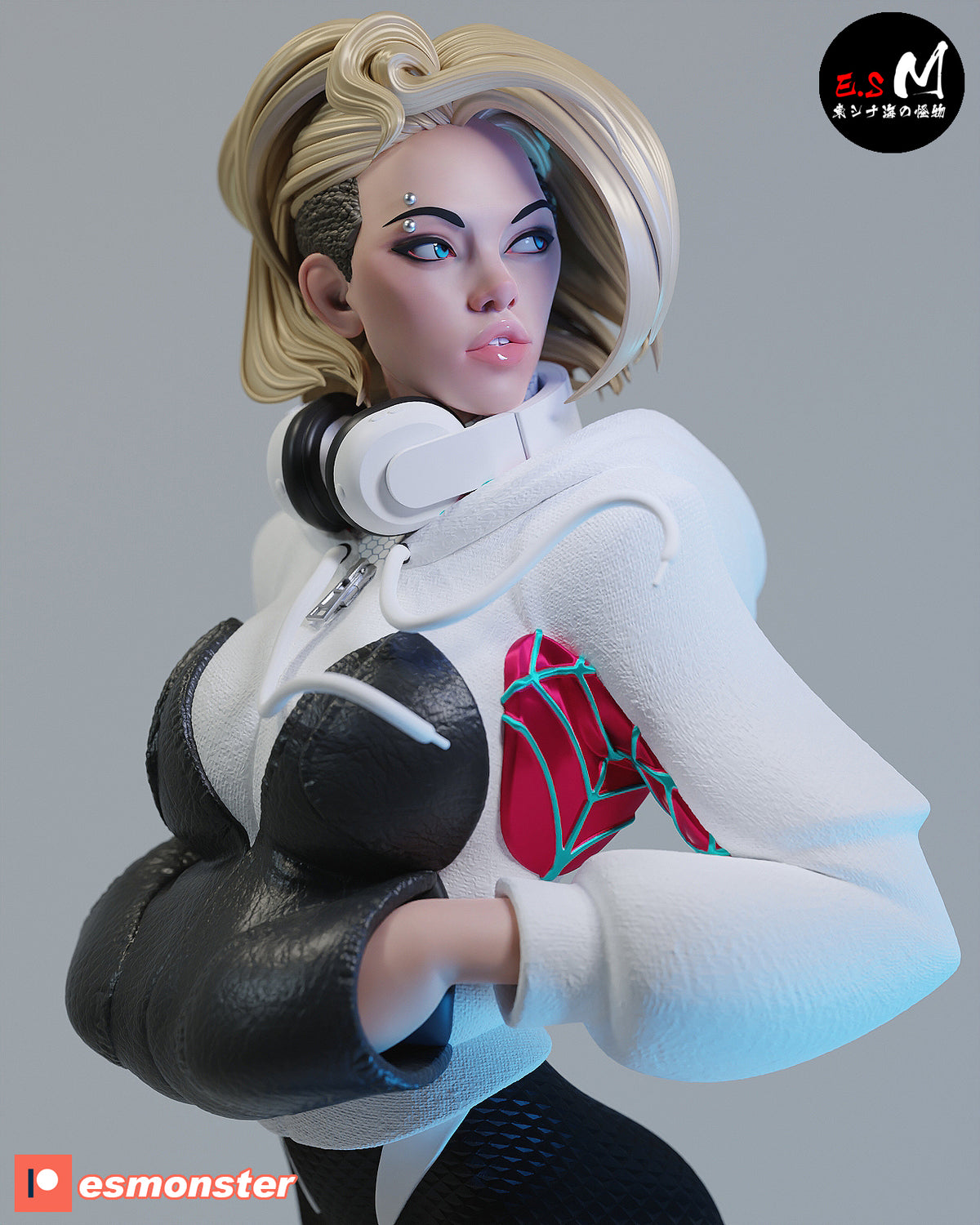 Spider-Gwen White Suit Style Marvel Resin Garage Model Kit (1/6-1/12)