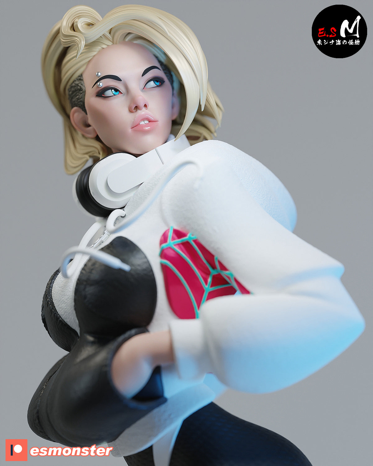 Spider-Gwen White Suit Style Marvel Resin Garage Model Kit (1/6-1/12)