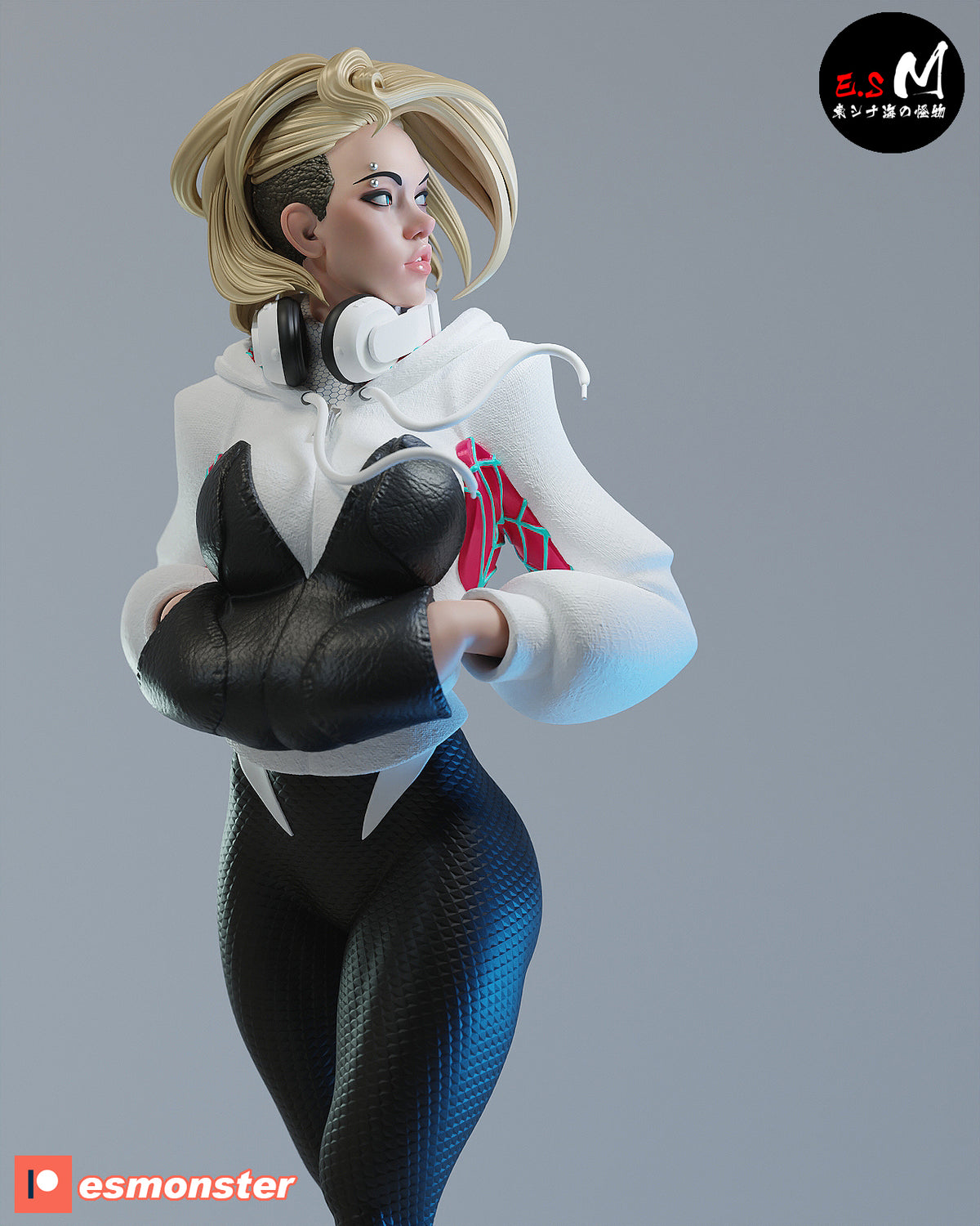 Spider-Gwen White Suit Style Marvel Resin Garage Model Kit (1/6-1/12)