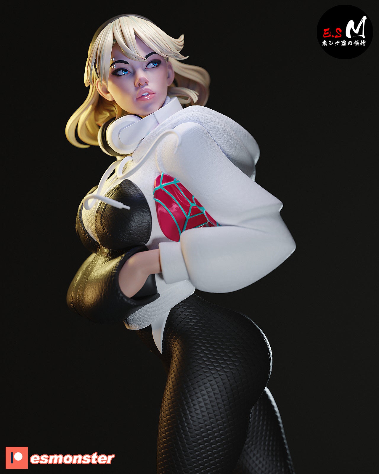 Spider-Gwen White Suit Style Marvel Resin Garage Model Kit (1/6-1/12)