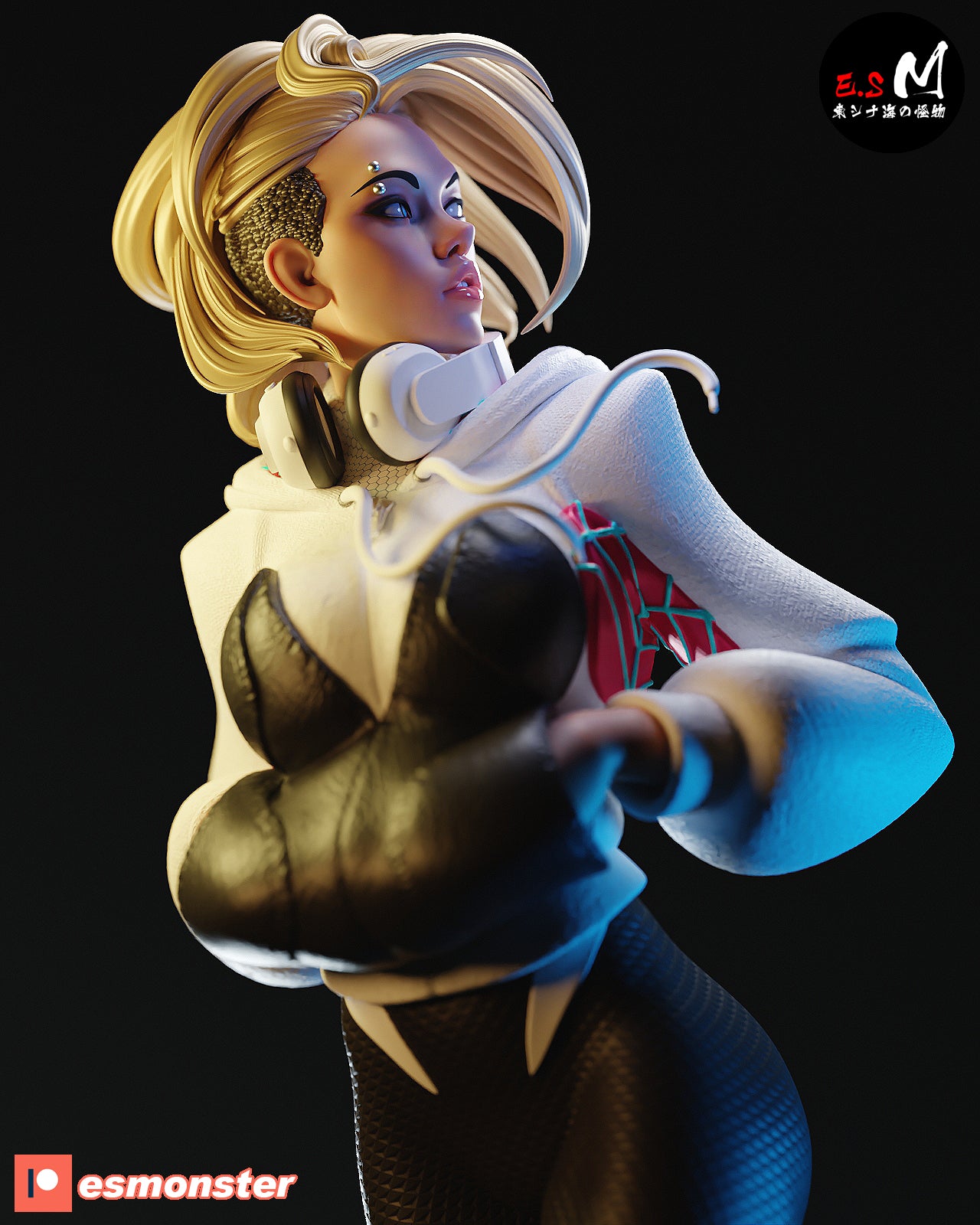 Spider-Gwen White Suit Style Marvel Resin Garage Model Kit (1/6-1/12)