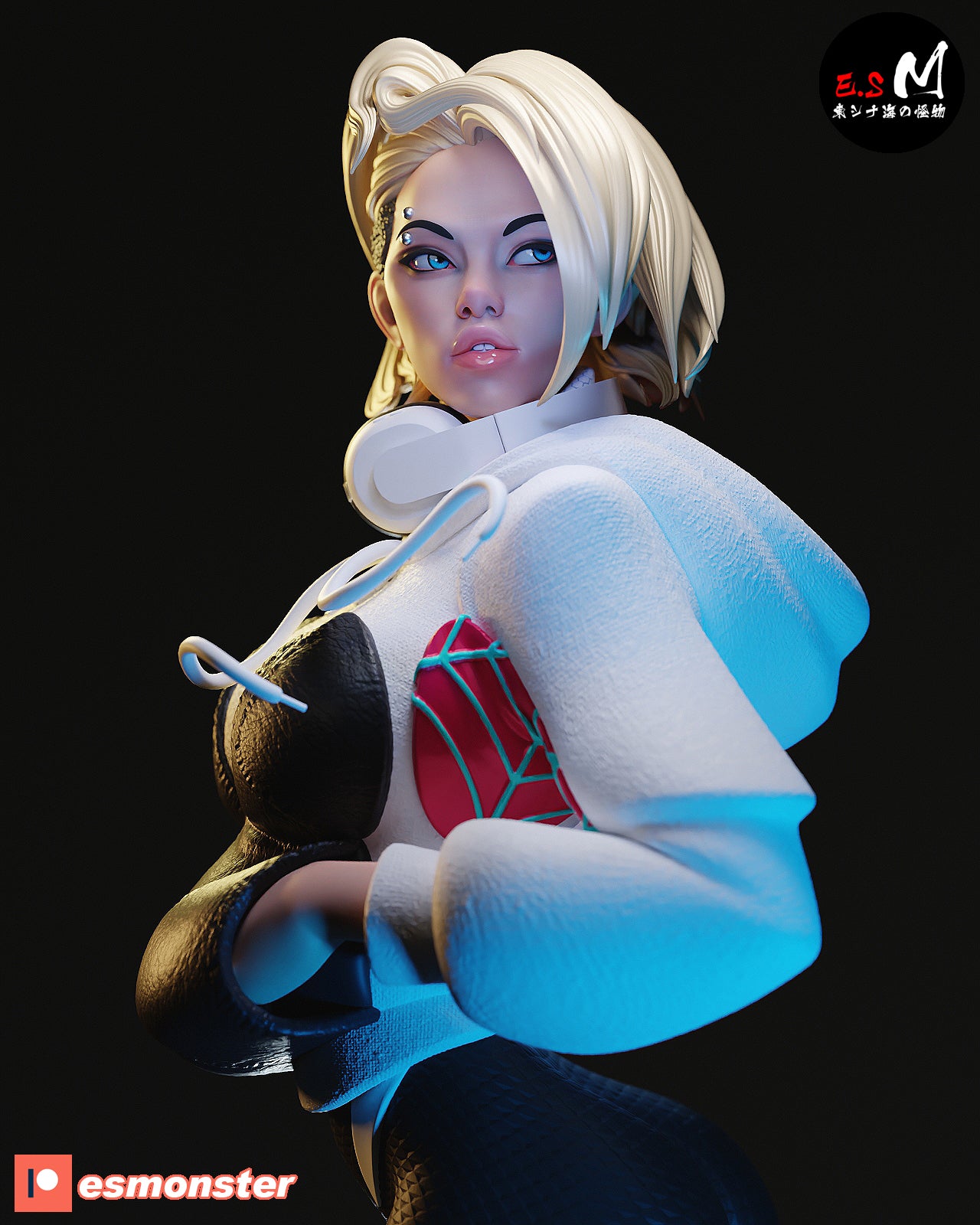 Spider-Gwen White Suit Style Marvel Resin Garage Model Kit (1/6-1/12)