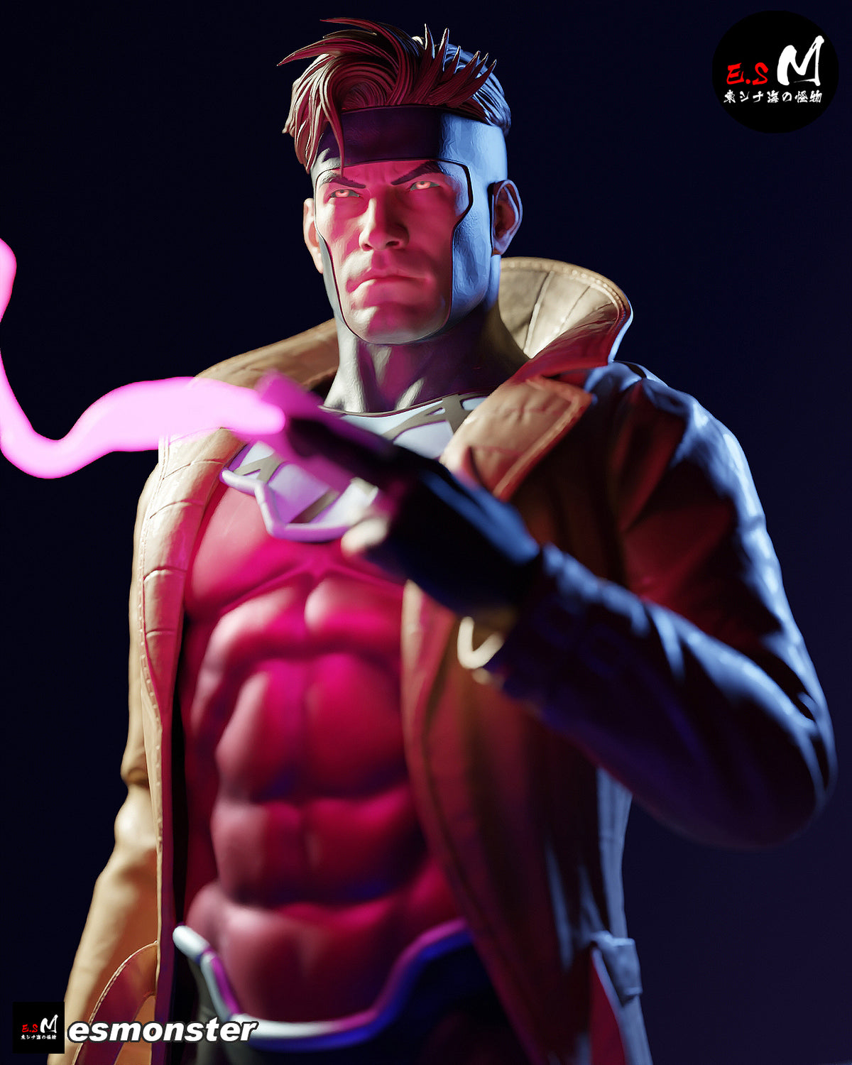 Powered Card Gambit Style X-Men Unpainted Resin Garage Kit (1/6-1/12)