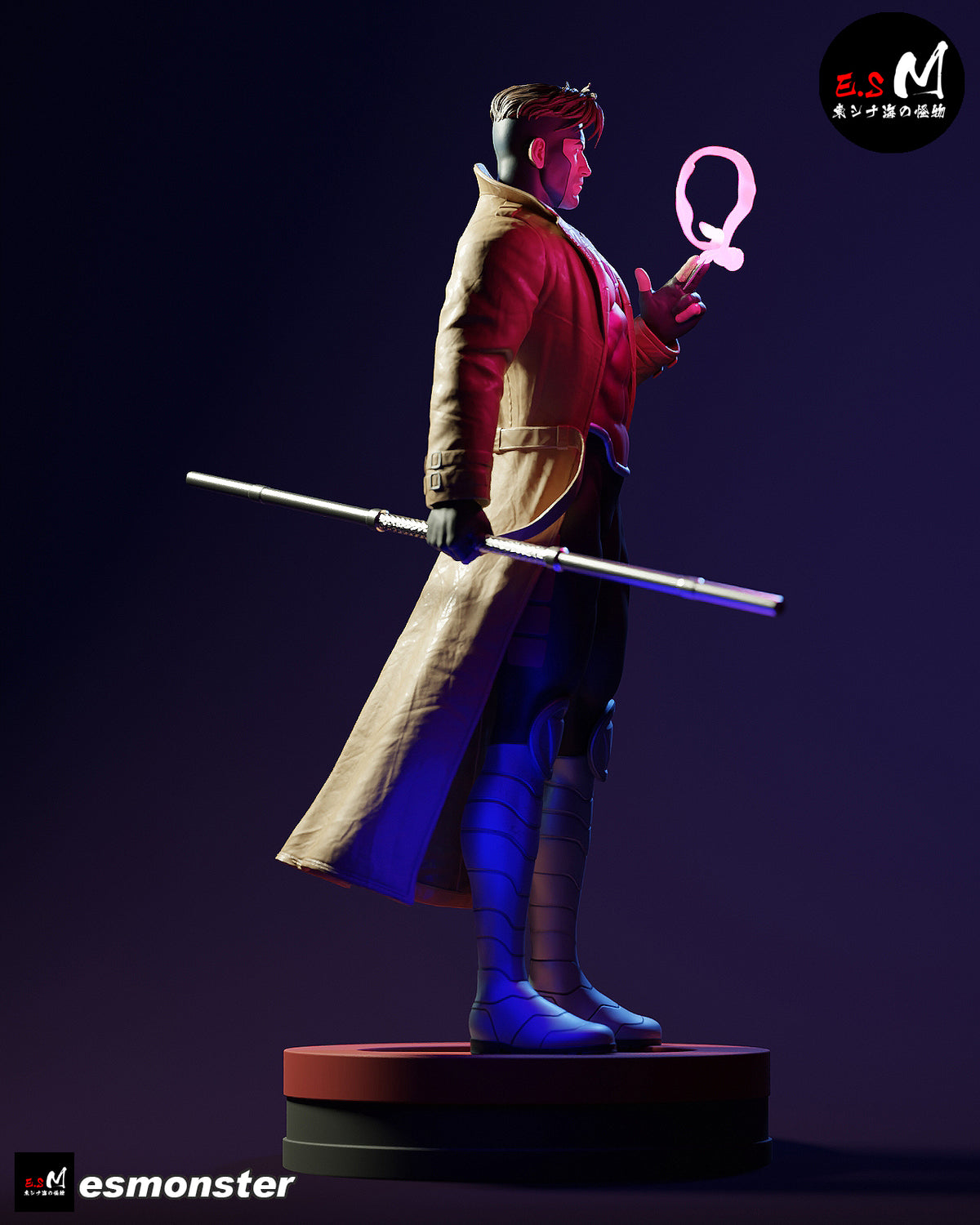 Powered Card Gambit Style X-Men Unpainted Resin Garage Kit (1/6-1/12)