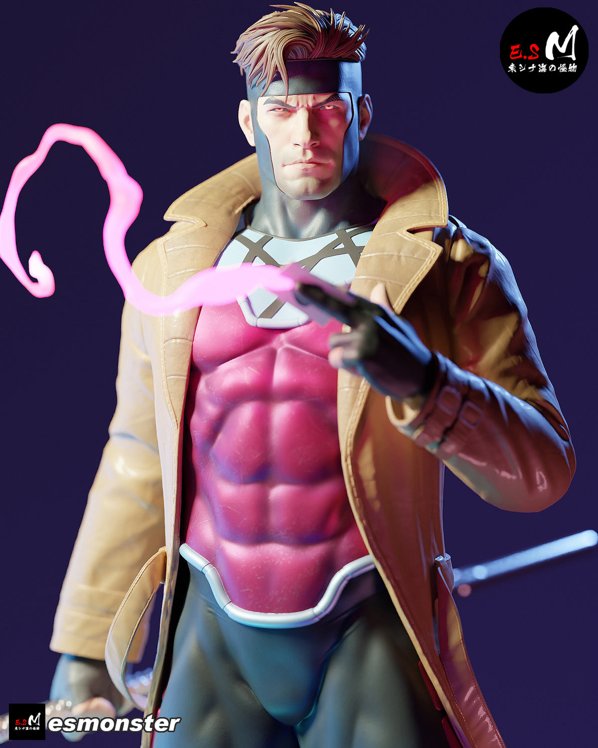 Powered Card Gambit Style X-Men Unpainted Resin Garage Kit (1/6-1/12)