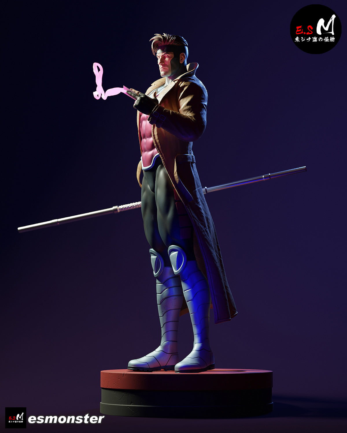 Powered Card Gambit Style X-Men Unpainted Resin Garage Kit (1/6-1/12)